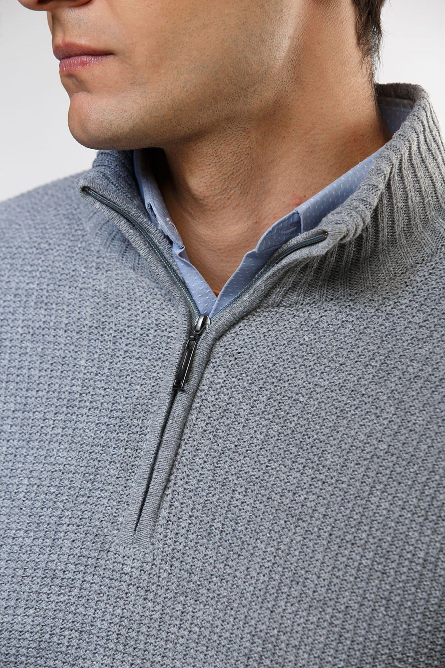 Suéter Tolú en algodón regenerado halfzip – Hombre